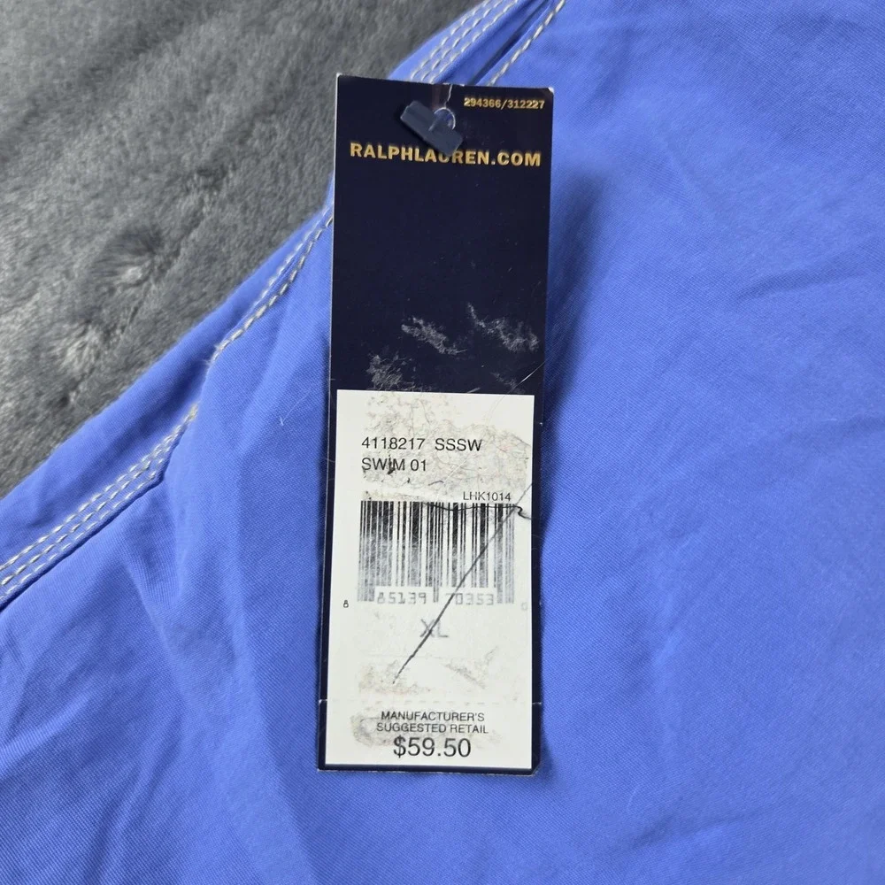 NWT Polo Ralph Lauren Kailua Blue Board Shorts Swim Trunks Mens XL Mesh Pony